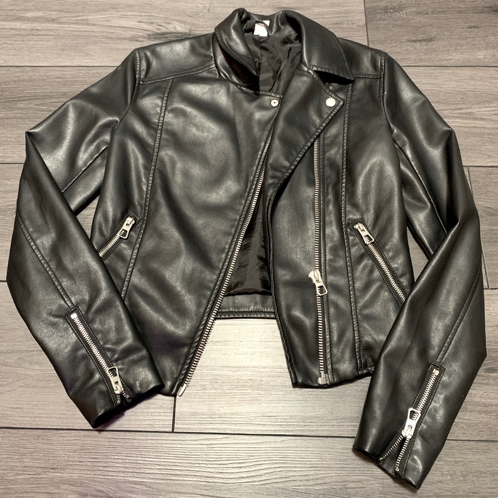 H&M Black leather jacket